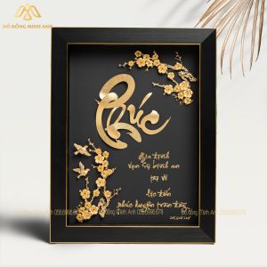Tranh Chữ Phúc Dát Vàng 24K – Quà Tặng Phong Thủy | Minh Anh Art