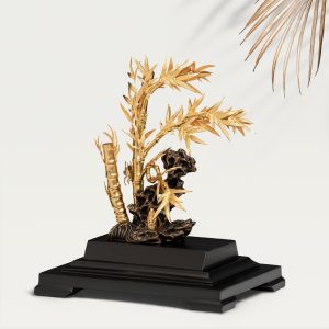 Alternative view of Cây Trúc Dát Vàng 24K – Quà Tặng Phong Thủy Để Bàn | Minh Anh Art